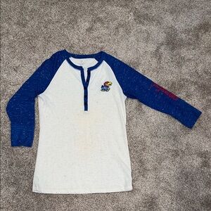 Women’s Kansas Jayhawks 3/4 Sleeve Shirt Medium